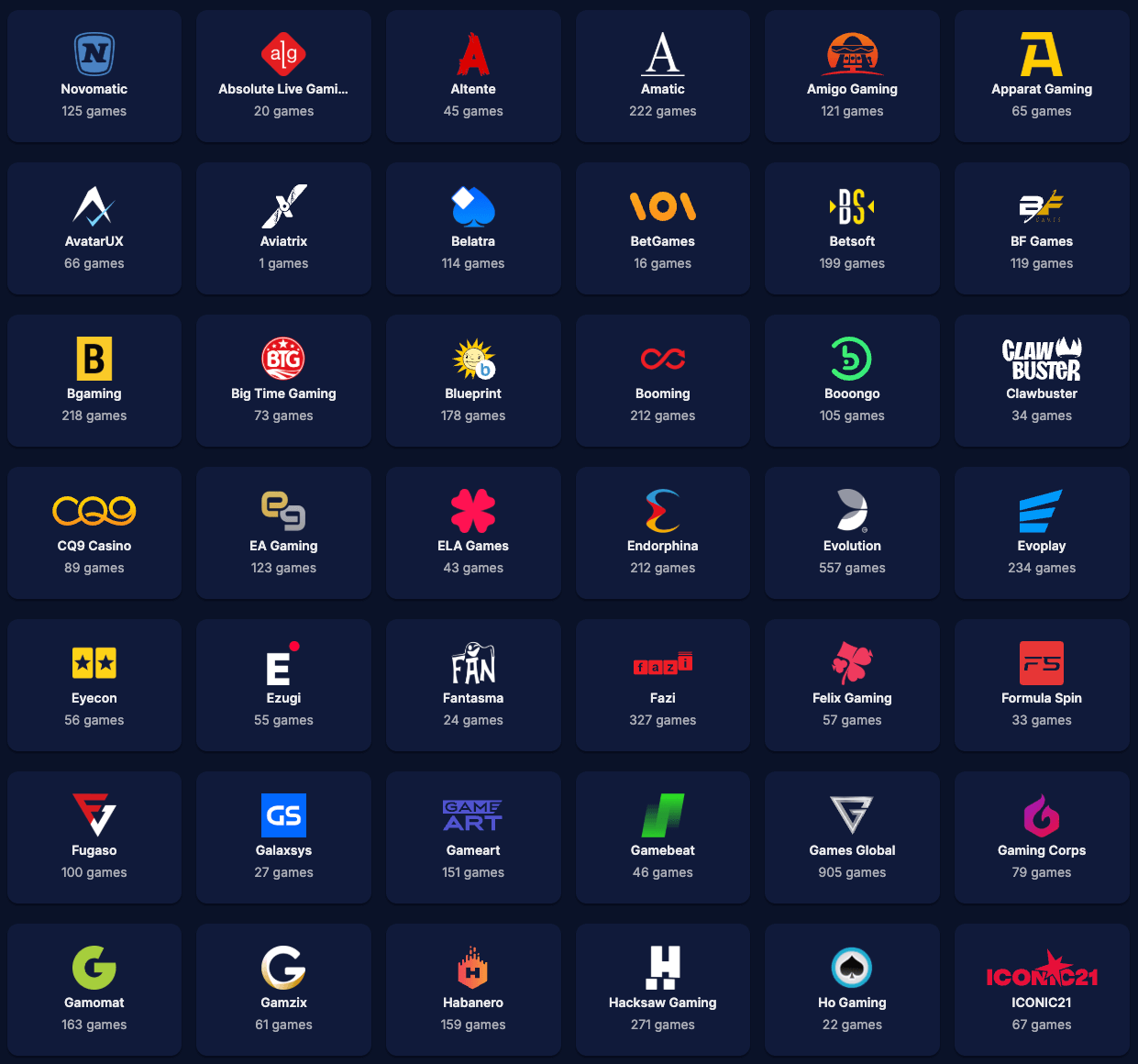 4Spieleprovider bei Xon Casino.png